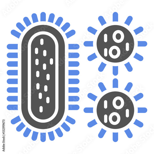 Bacteria And Virus Icon Style