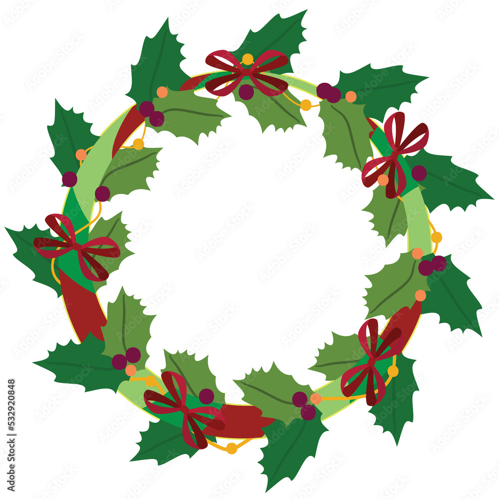 Christmas wreath with a bow Christmas wreath with a bow