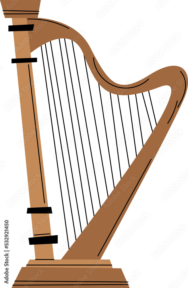 harp music instrument clipart