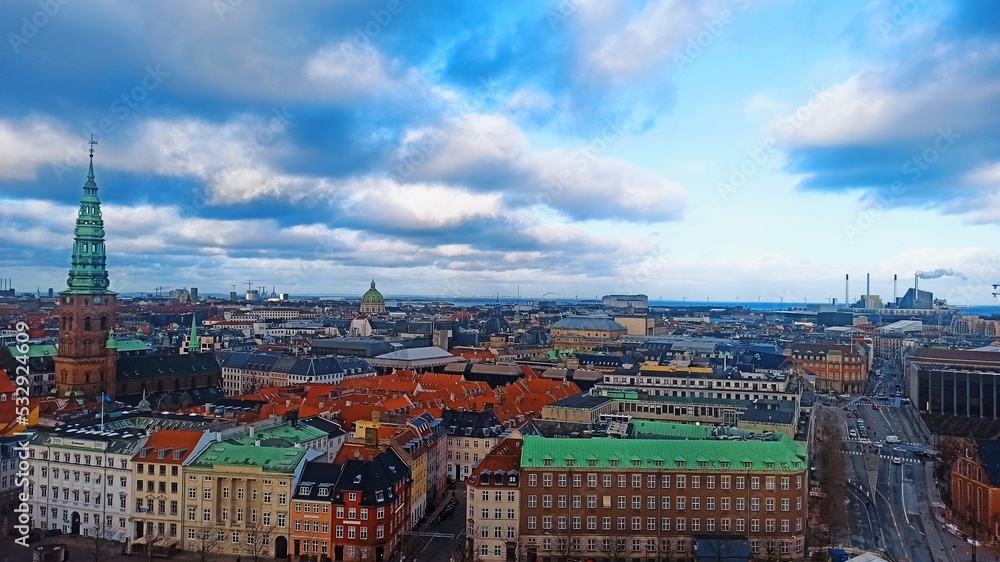 Vistas de Copenhague desde la torre de Christianborg