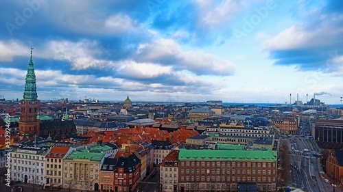 Vistas de Copenhague desde la torre de Christianborg photo