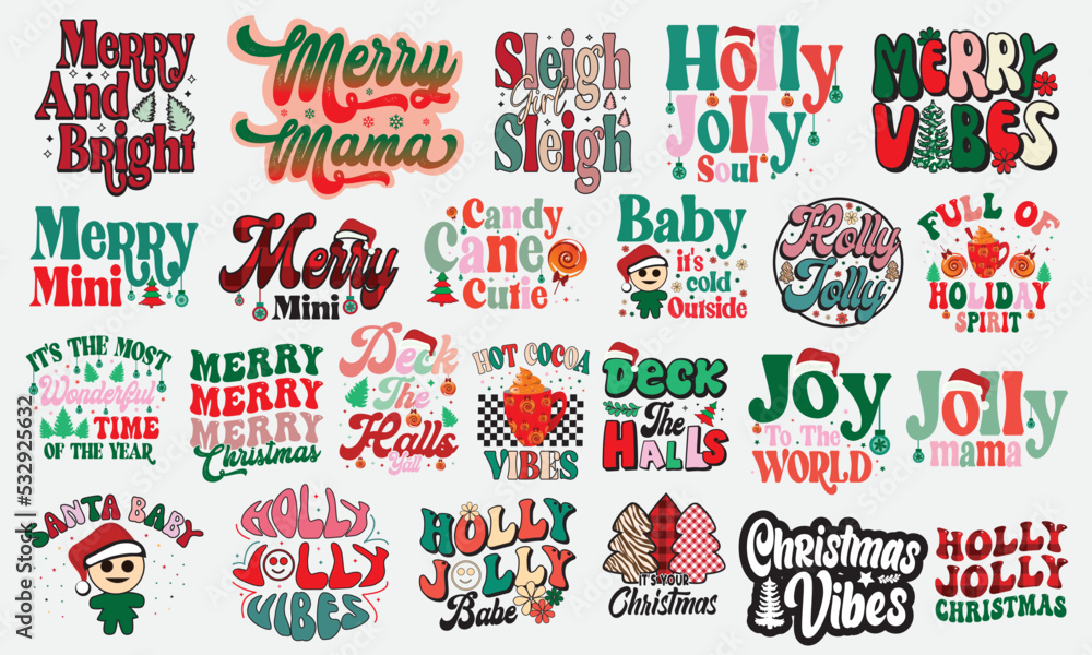Retro Christmas SVG Sublimation Bundle Retro Christmas SVG Sublimation Bundle