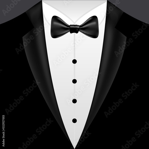 Fathers day bowtie vector man tuxedo black silhouette event graphic illustration gentleman.