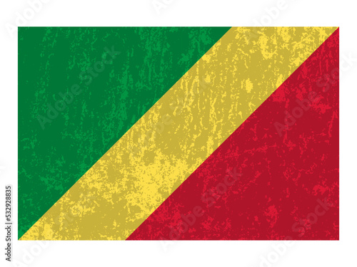 Republic of the Congo flag, official colors and proportion. Vector illustration. © Ruslan