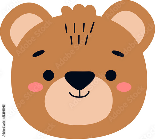 bear animal face cartoon art