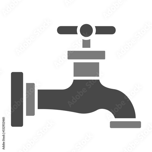 Faucet Greyscale Glyph Icon