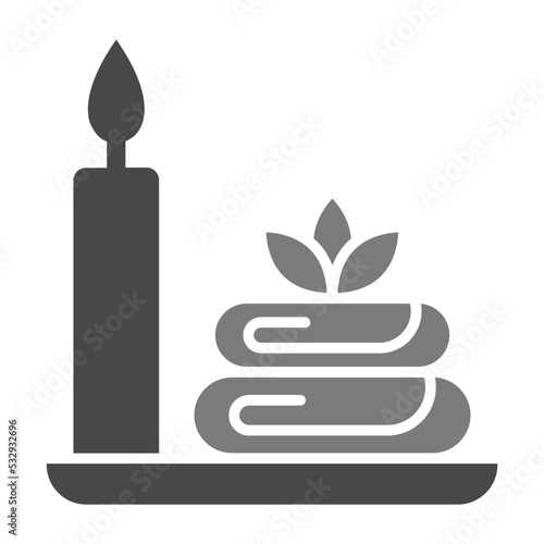 Spa Greyscale Glyph Icon