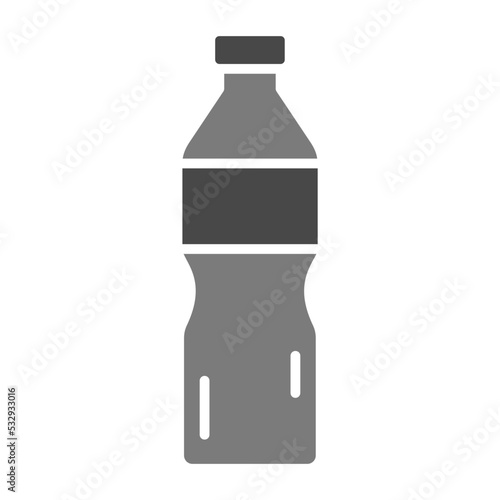 Water Bottle Greyscale Glyph Icon
