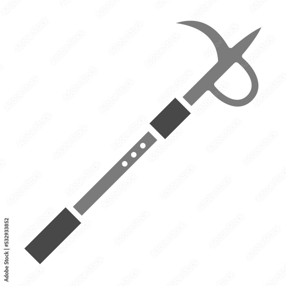 Hook Greyscale Glyph Icon Hook Greyscale Glyph Icon