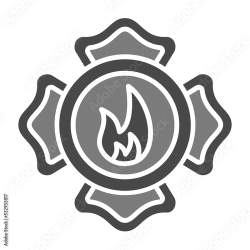 Emblem Greyscale Glyph Icon