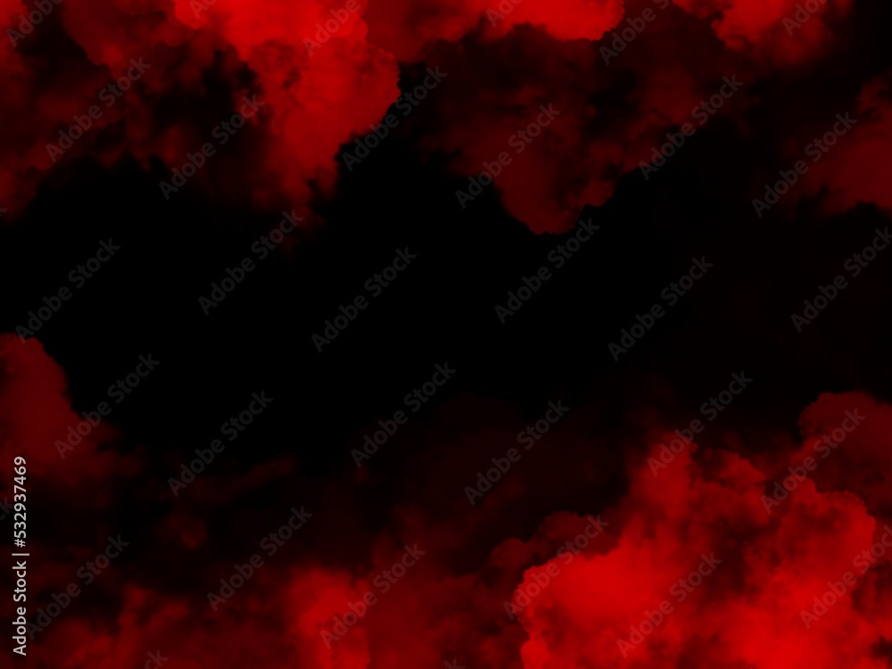 red smoke in black background