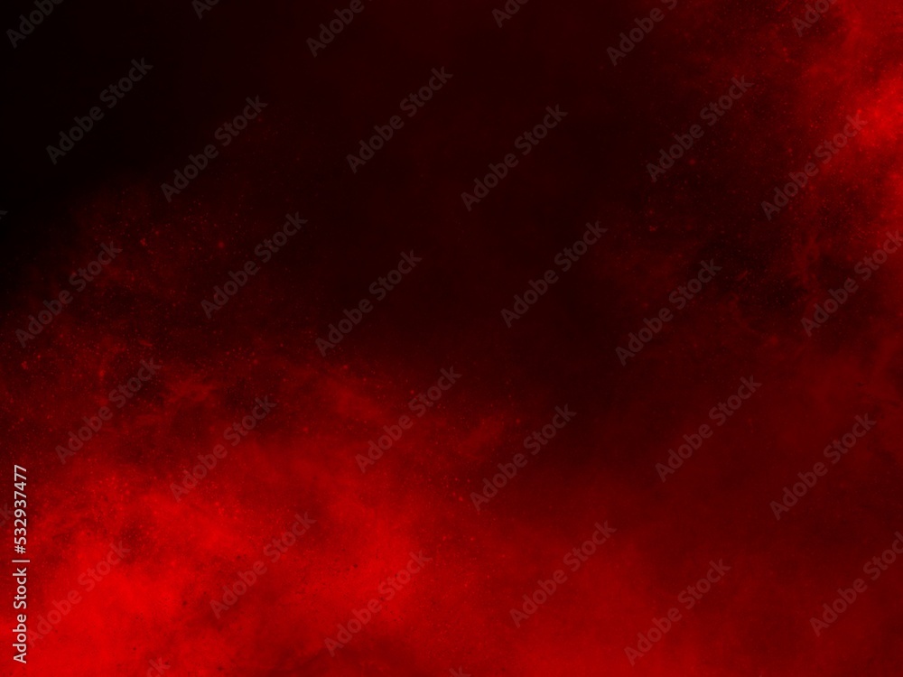 Red smoke on black background. Use for wallpaper or background in abstract concept.
