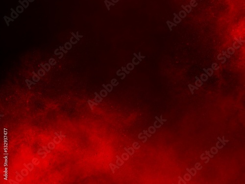 Obraz na plátně Red smoke on black background