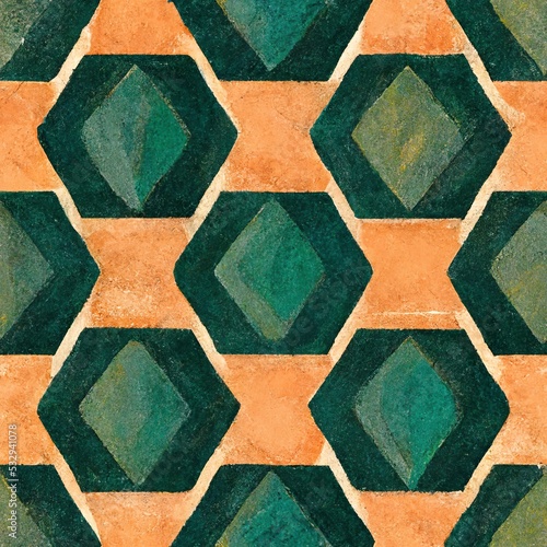 Art Deco style design geometric seamless pattern earthy colors ornamental wallpapers fashion print elegant rich modern oriental classic royal stylish monochrome textile