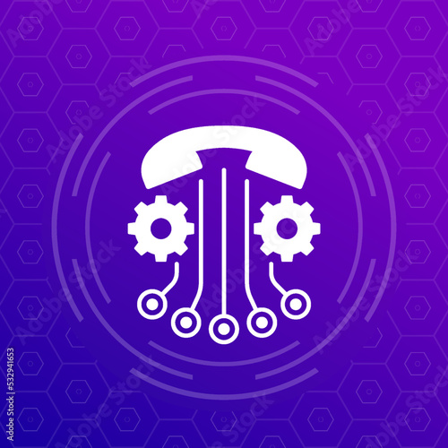 call settings vector icon for apps and web