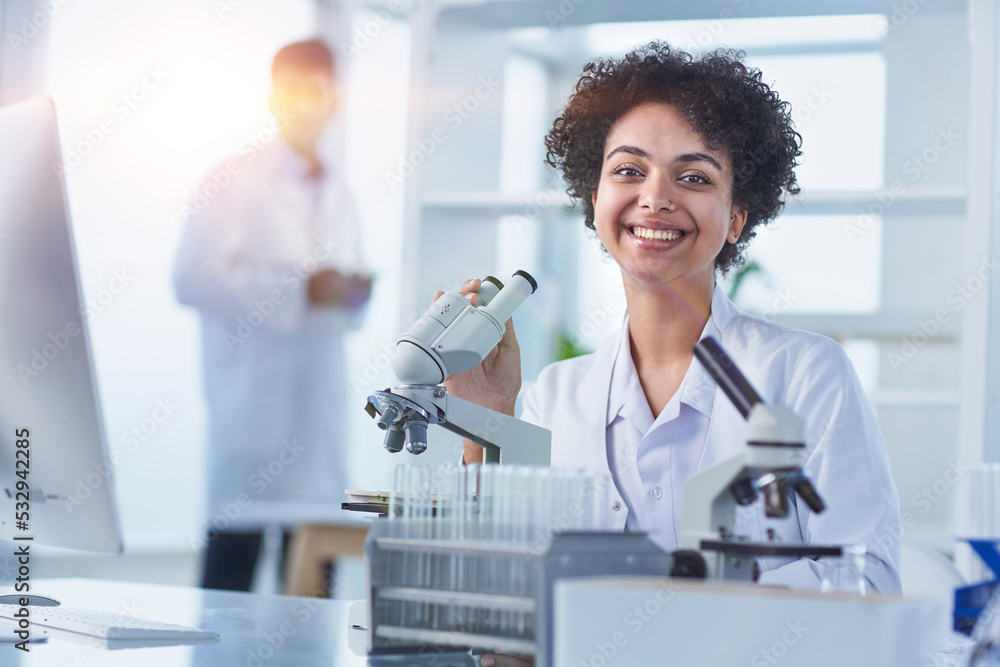 Female Scientist Working in The Lab Female Scientist Working in The Lab