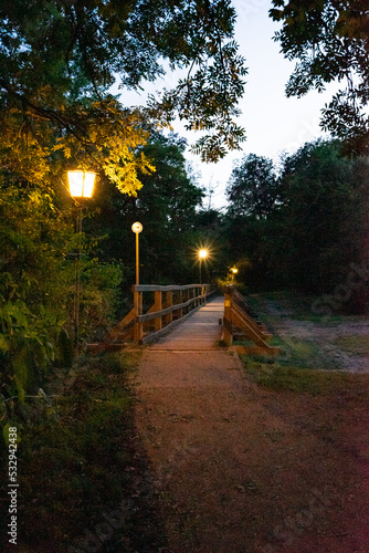 Wooden Bridge at night