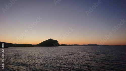 Japanese island at sunset 