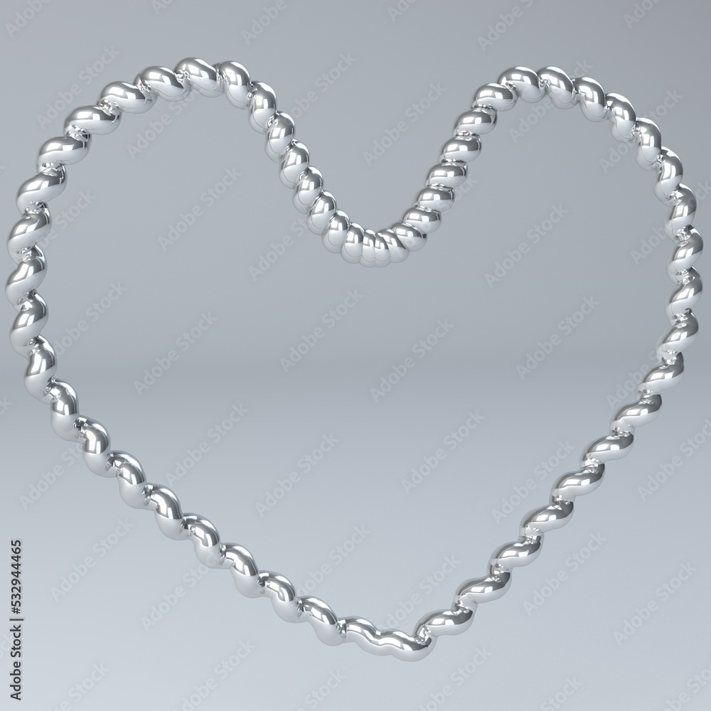 Obraz premium Silver Heart Exlcusive Fashion Jewelry Design
