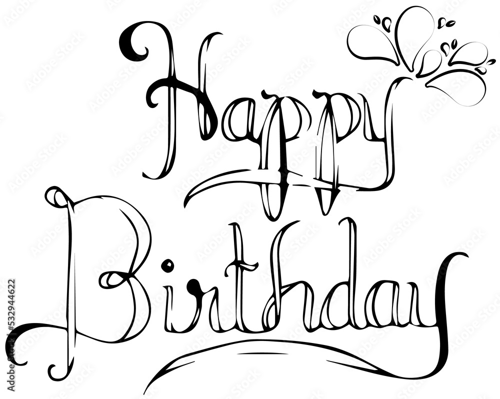 'Happy Birthday' PNG image design