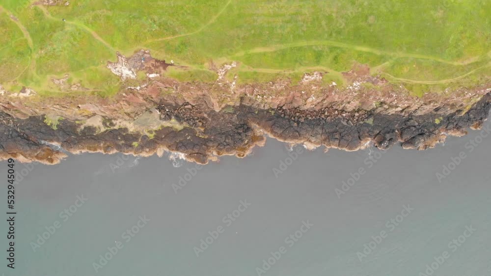 Aerial Shot Coastline of Northern Ireland