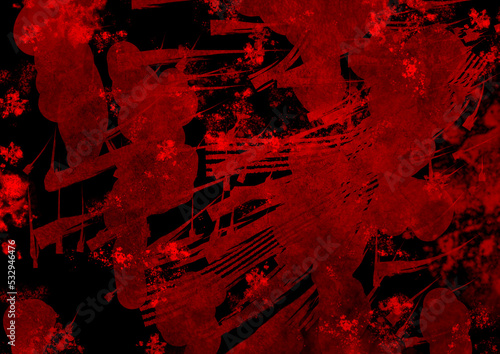 赤黒グランジ背景素材　ハロウィンなどに