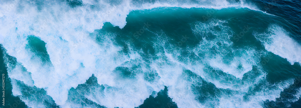 Ocean waves surface texture. Abstract blue water background with ...