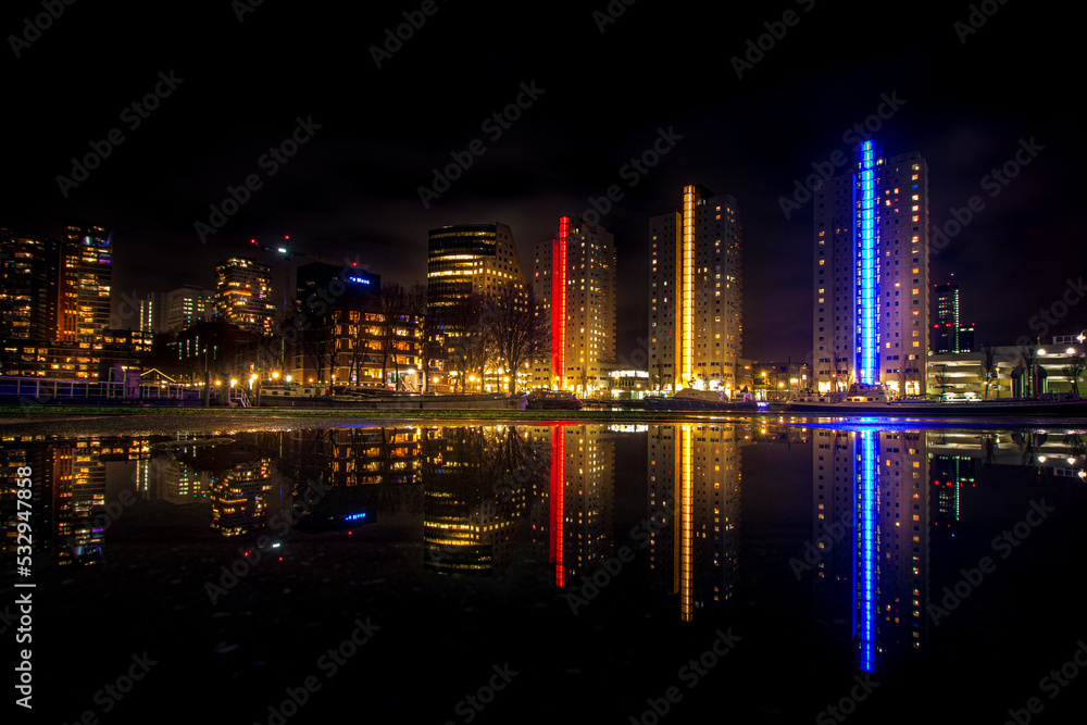 Rotterdam city at nigth