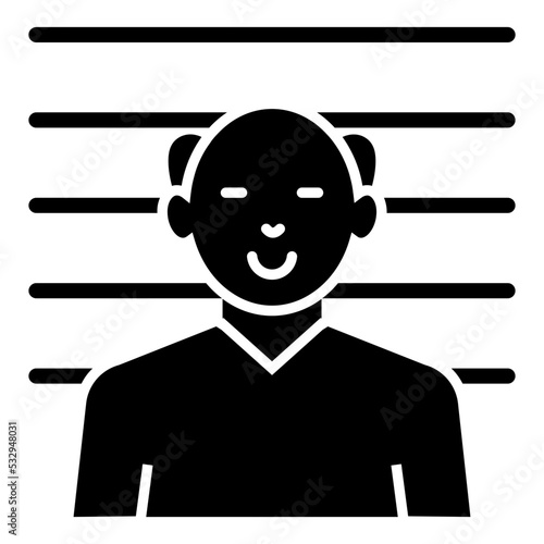 Unique design icon of prisoner 