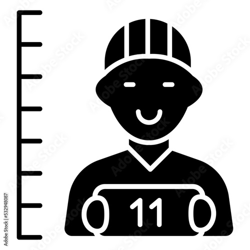 Unique design icon of prisoner 