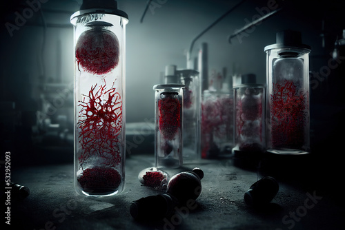 Fotografie, Obraz Horrible genetic laboratory of monsters, mutants