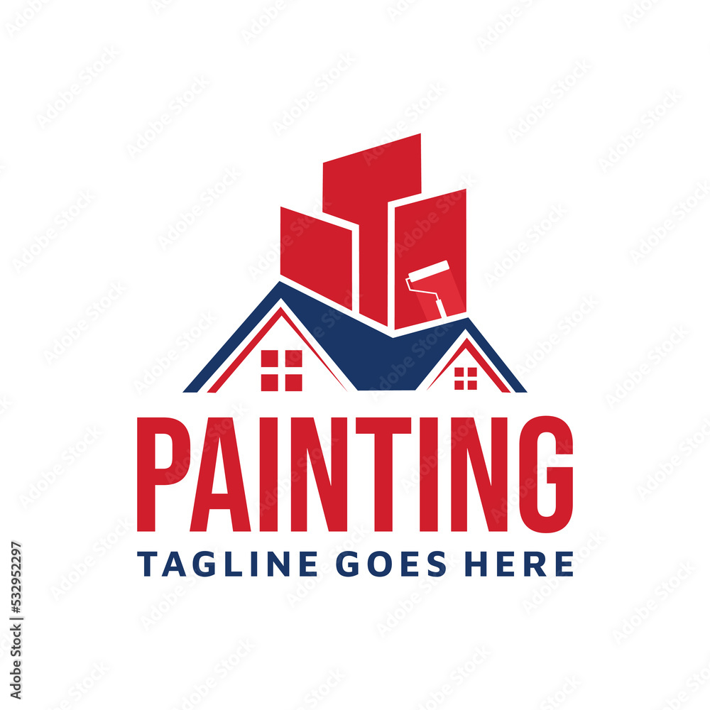 Painting home Or service Company  Logo Template Design Creative idea 