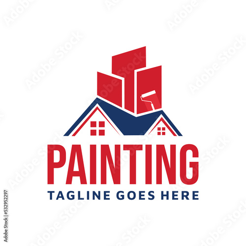 Painting home Or service Company  Logo Template Design Creative idea 