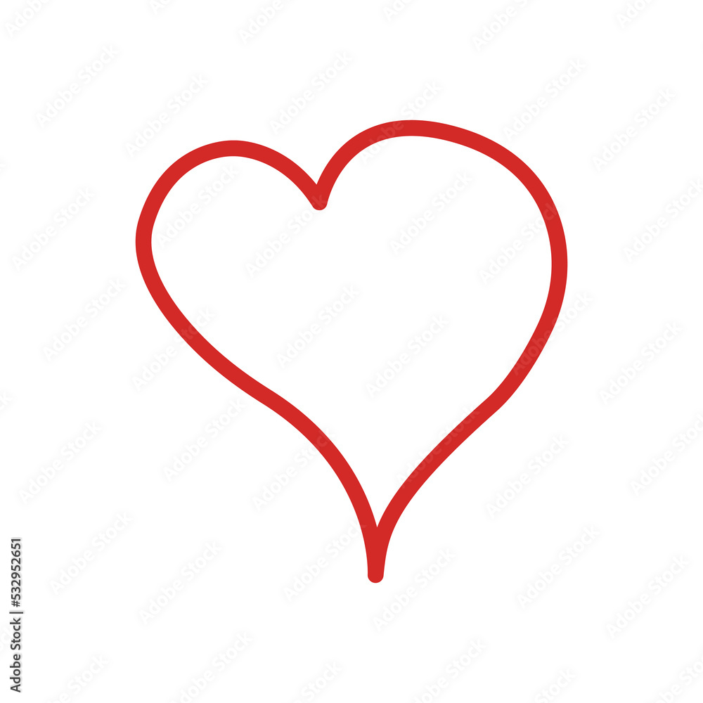 Heart line icon illustration. Simple design editable. Design vector