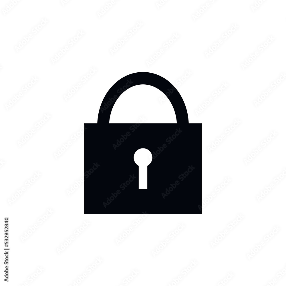 Lock icon. Concept of personal data protection and privacy. Lock icon. Concept of personal data protection and privacy.