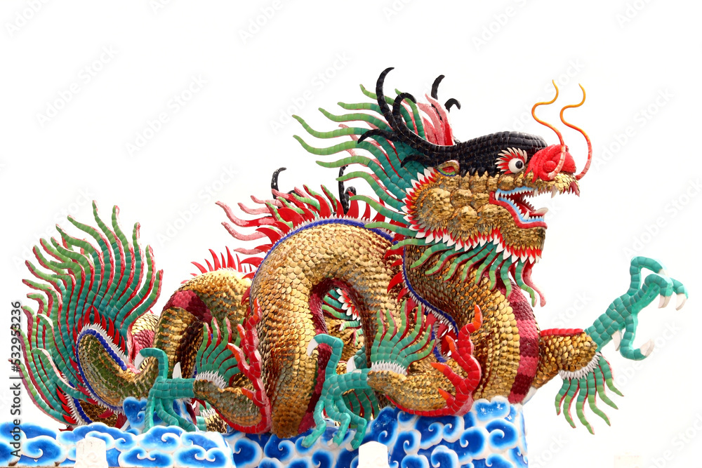 dragon statue isolated on white background dragon statue isolated on white background