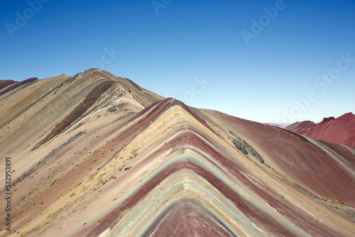 View of Rainbow Mountain. Cusco Region, Peru photo