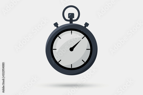 Timer, stopwatch. Clock, time. Countdown. Stopwatch icon in flat style. Timer flat icon. Flat illustration of stopwatch vector icon for web design