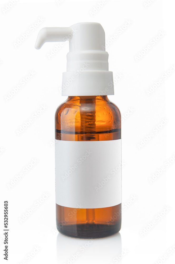 Nasal spray bottle close up isolated on white background Nasal spray bottle close up isolated on white background