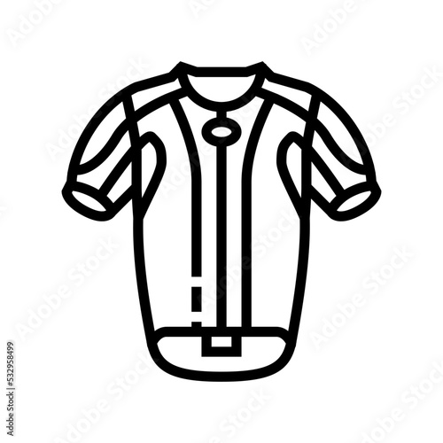 airbag vest motorcycle accessory line icon vector. airbag vest motorcycle accessory sign. isolated contour symbol black illustration photo