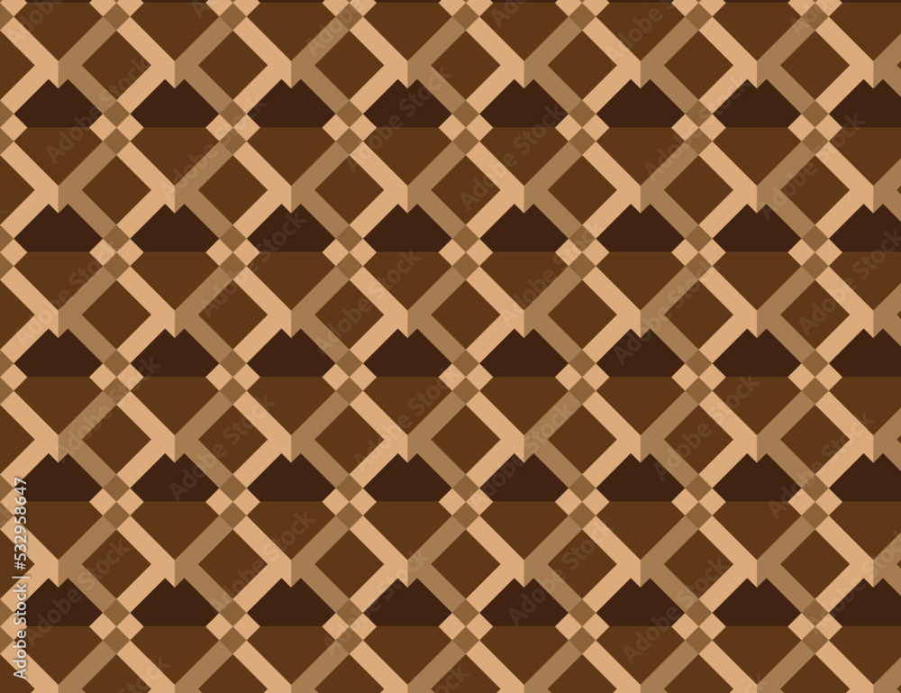 3d seamless geometric pattern background design vector on light dark brown 3d seamless geometric pattern background design vector on light dark brown
