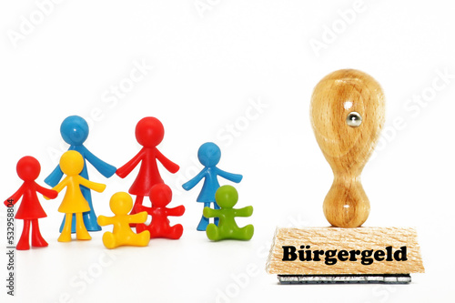 Stempel Schriftzug Bürgergeld Freisteller