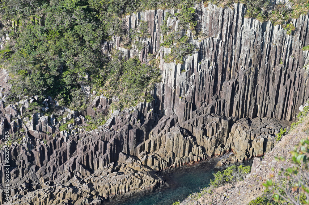 Fototapeta premium 日向岬・馬ヶ背の柱状節理