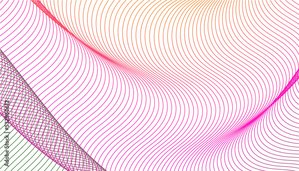 Abstract modern colorful wavy stylized lines background. blending