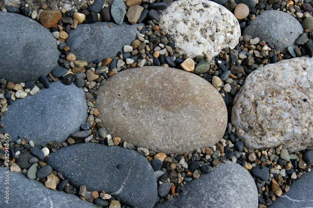 Natural background of smooth pebbles and stones. Natural background of smooth pebbles and stones.