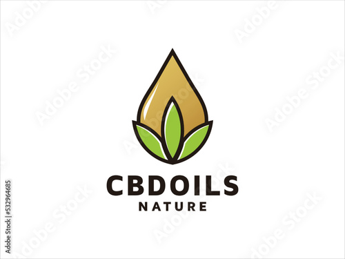 cbd oil marijuana cannabis leaf logo icon flower extract hemp medical herbal