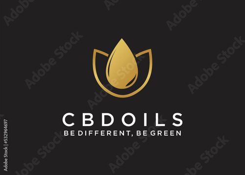 cbd oil marijuana cannabis leaf logo icon flower extract hemp medical herbal
