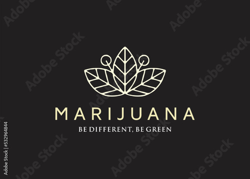 cbd oil marijuana cannabis leaf logo icon flower extract hemp medical herbal