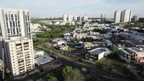 Ribeirão Preto, São Paulo, Brazil - Circa June 2022: Aerial image of the city of Ribeirao Preto. Jardim Botanico Av. Carlos Eduardo de Gasperi Consoni photo