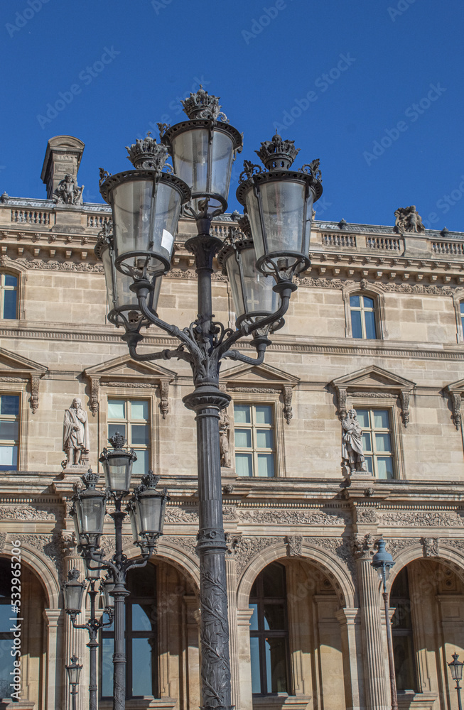 street lamp in the city of Paris